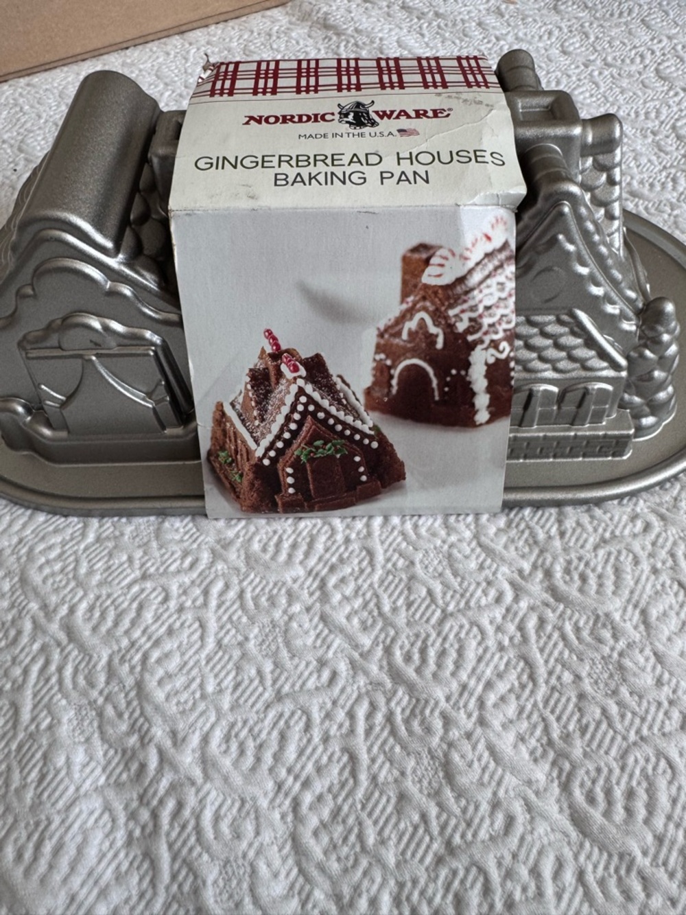 Nordic Ware Metallic Silver Gingerbread House Mold